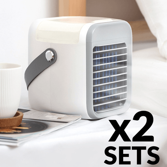 Set of 2 Portable Air Conditioner, Best Portable AC 2020, Mini AC for car, Portable Evaporative Cooler battery powered, Air cooler - Polar Breezy