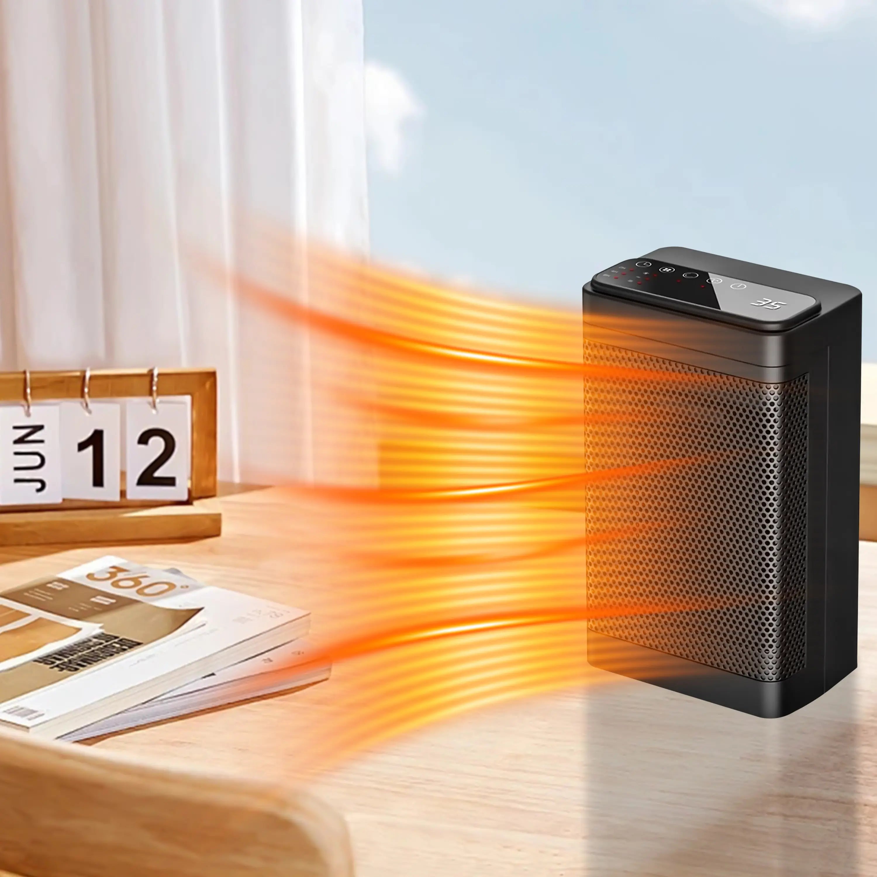 SunnyBreezy 1500W Heater | Portable Electric Heater with Thermostat