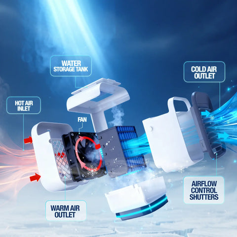 Portable Air Conditioner, Portable Evaporative Air Conditioner, Best Portable AC 2024, Mini AC for car, Evaporative Air Cooler battery powered